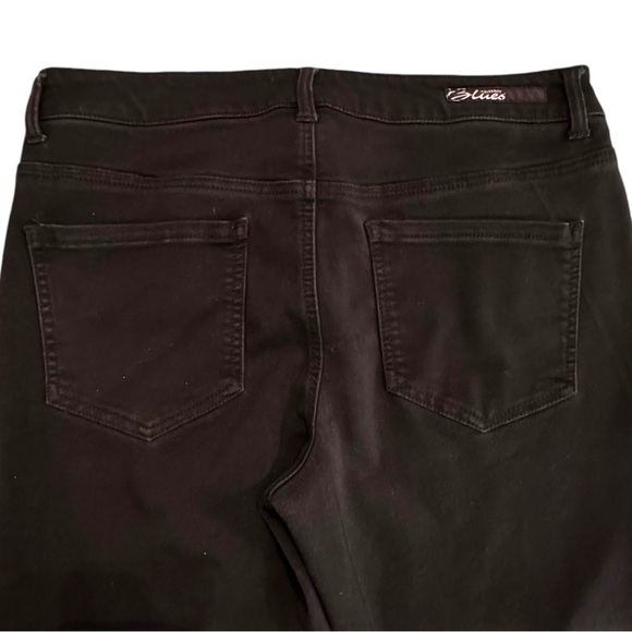 Celebrity Blues Sz 12 Black Stretch Rayon-Polyester-Spandex High Waist Slim Pant - Picture 4 of 6